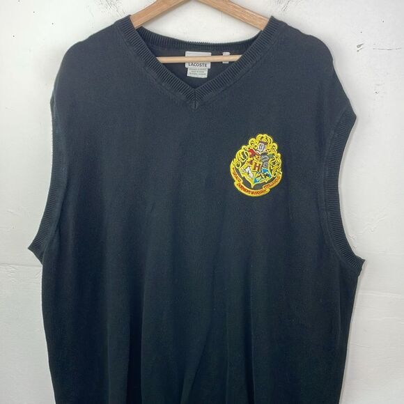 Lacoste Black Vest Sweater 4X Long - Picture 2 of 11